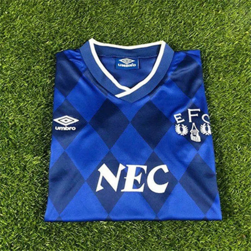 Camiseta de casa retro de Everton 1987/88 - azul