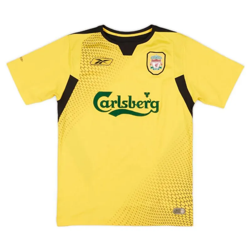 Liverpool BAROS 2004 2006 Retro Away Jersey - Yellow
