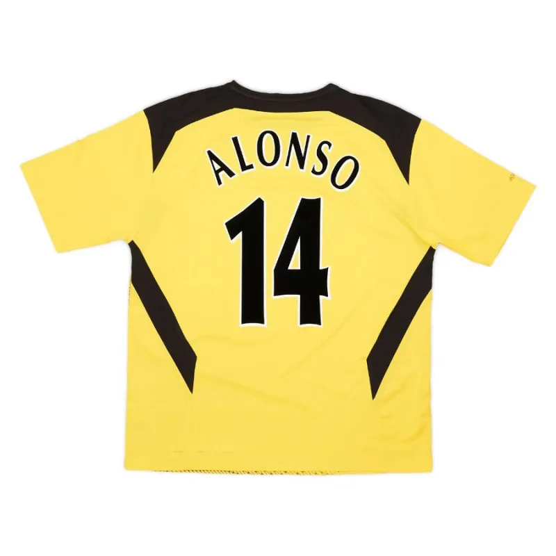 Liverpool ALONSO 2004 2006 Maillot extérieur rétro - Jaune