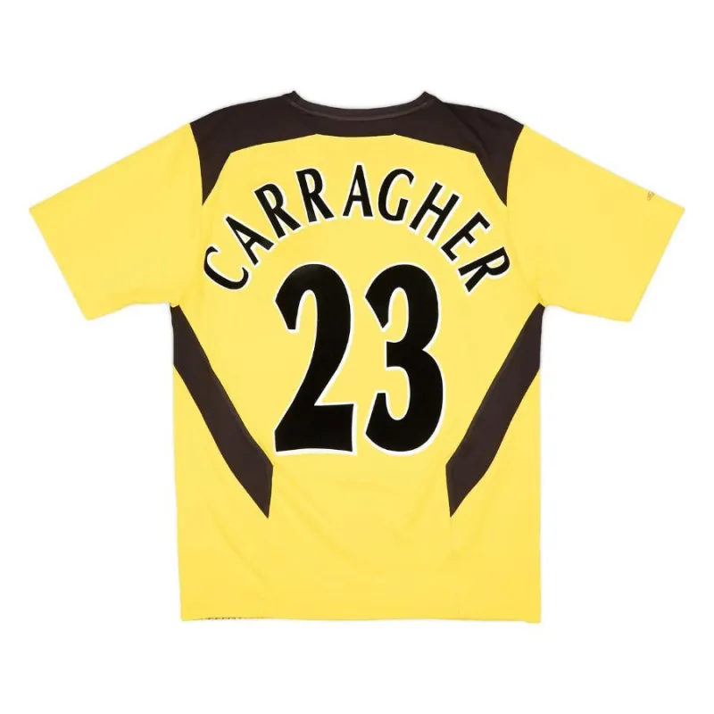 Liverpool CARRAGHER 2004 2006 Camiseta retro visitante - Amarilla