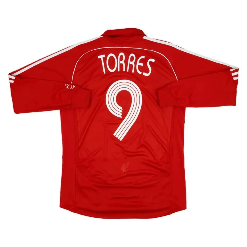 Liverpool TORRES 2006-2008 Maglia casalinga retrò a maniche lunghe - Rossa