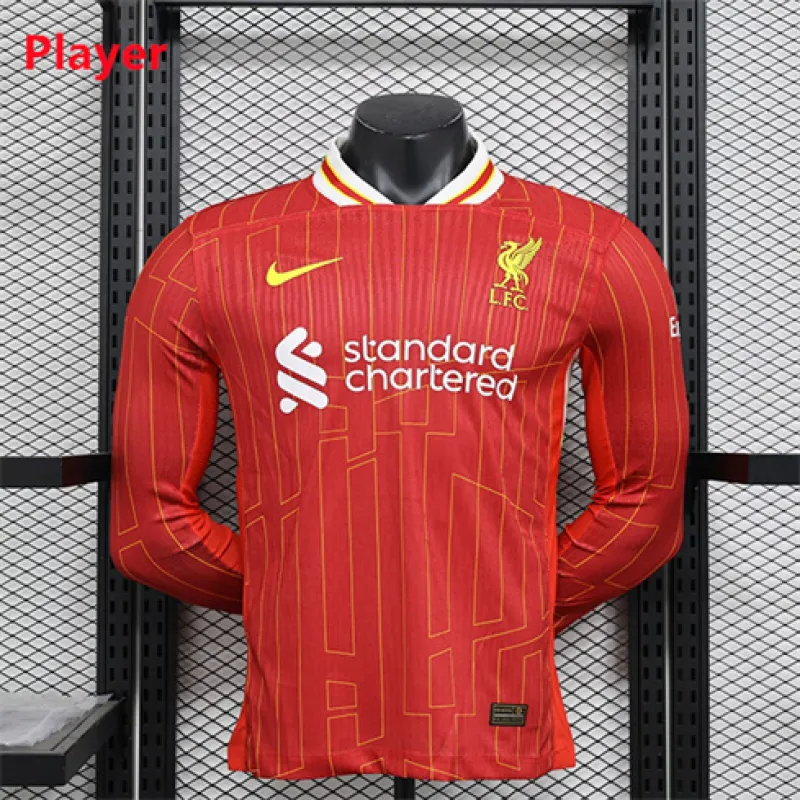 Camiseta de casa de manga larga de Liverpool 2024/25 - Edición jugador - Roja