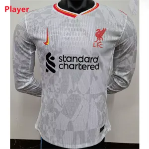 Tercera camiseta de manga larga de Liverpool 2024/25 - Edición jugador - Blanca