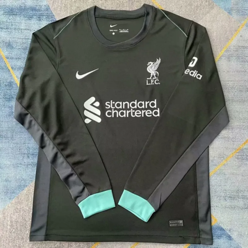 Liverpool 2024/25 Auswärts - Langarm - Trikot - Waldgrün