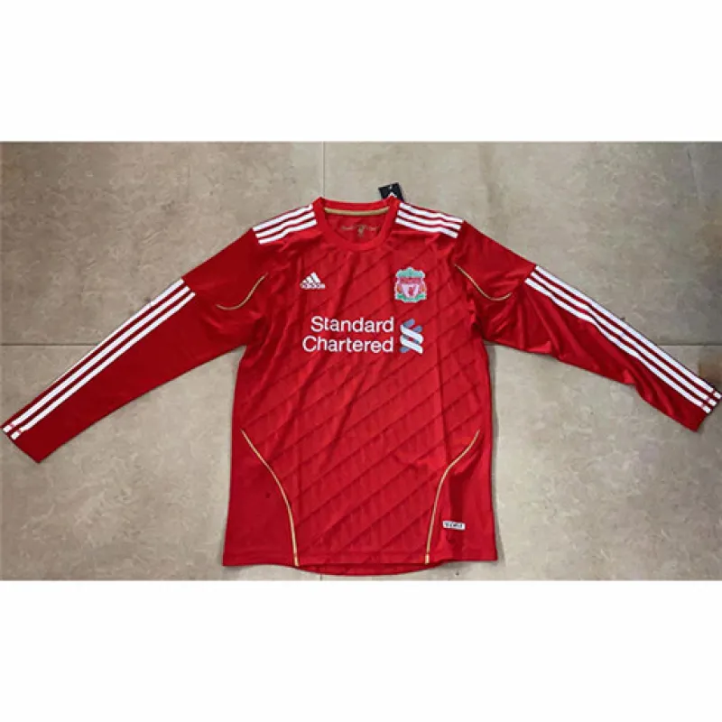 Maillot du domicile rétro à manches longues de Liverpool 2010/11 - Rouge