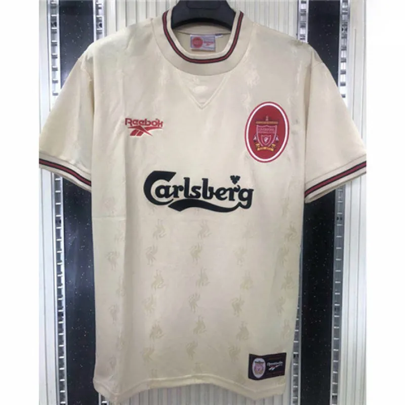Camiseta de visita retro de Liverpool 1996/97 - Blanca