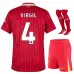 Juego de camisetas para niños de campo de Liverpool 2024/25 de Virgil - Rojo