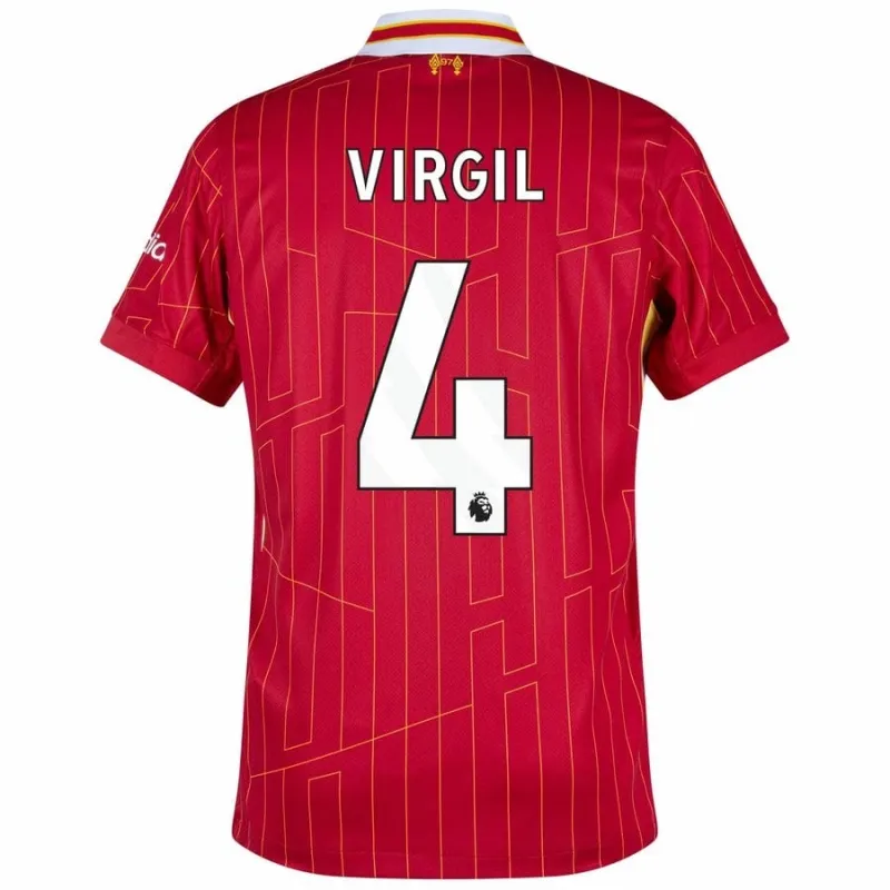 Juego de camisetas para niños de campo de Liverpool 2024/25 de Virgil - Rojo