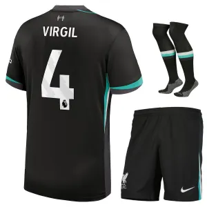 Juego de camisetas de fuera de casa para niños de Liverpool 2024/25 de Virgil - Verde bosque
