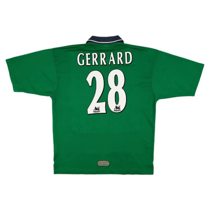 Maglia di trasferta retro di Steven Gerrard Liverpool 1999/20 - Verde