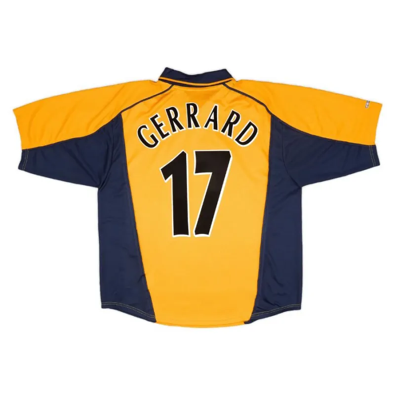 Steven Gerrard Liverpool 2000/01 Retro Away Jersey - Yellow