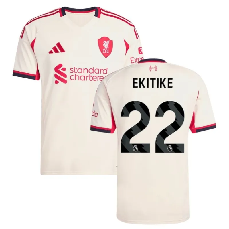 Liverpool EKITIKE 2025/26 Away Jersey - White