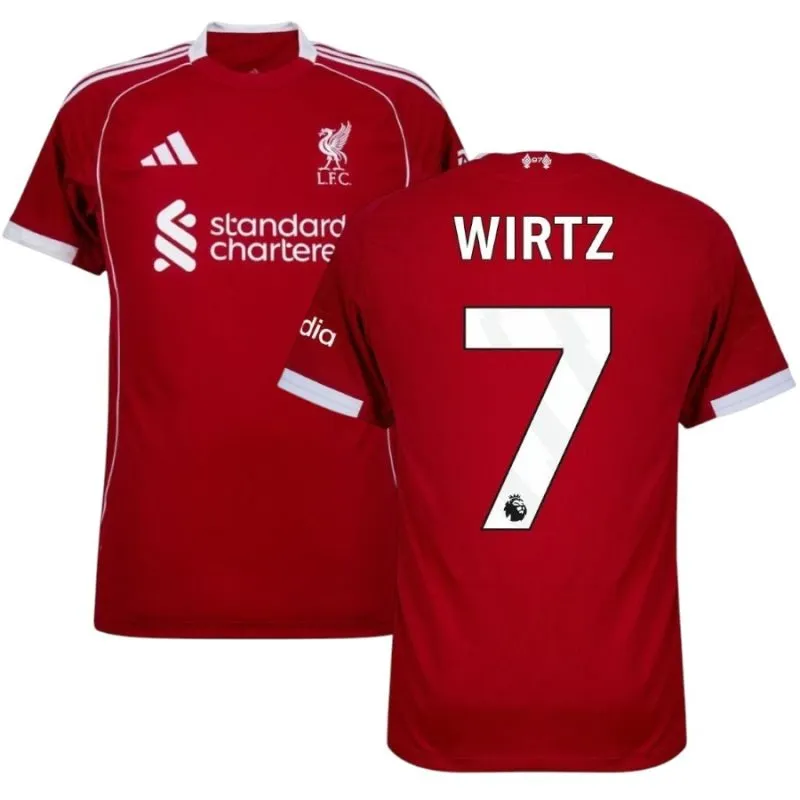Liverpool WIRTZ 2025/26 Home Kids Kit - Red