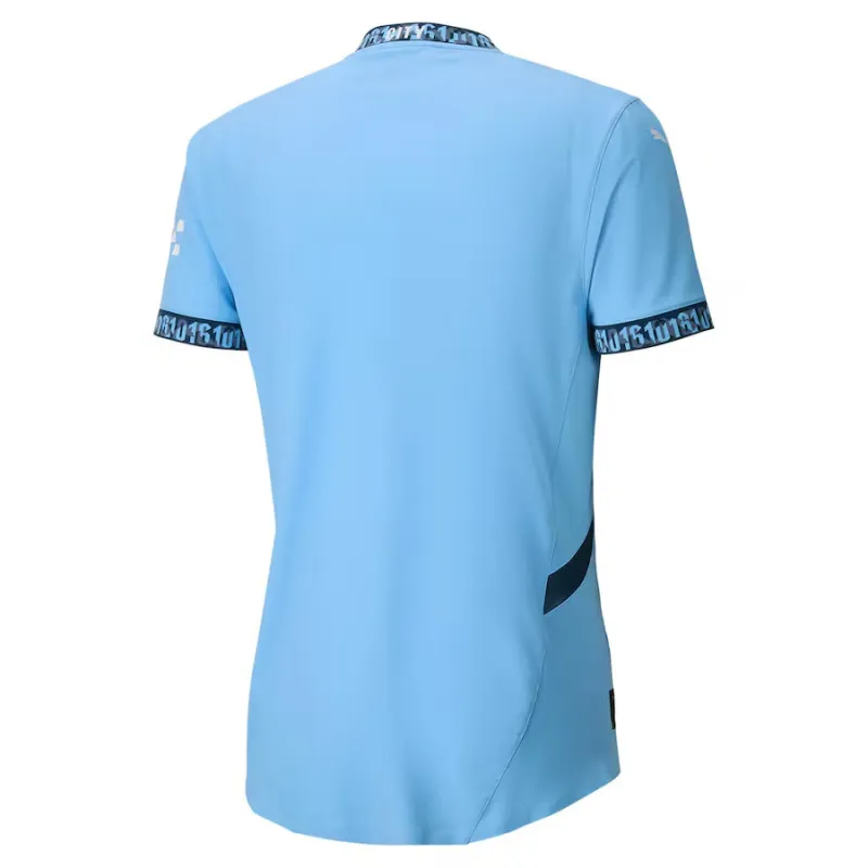 Maillot domicile de la version joueur de Manchester City 2024/25 - Bleu