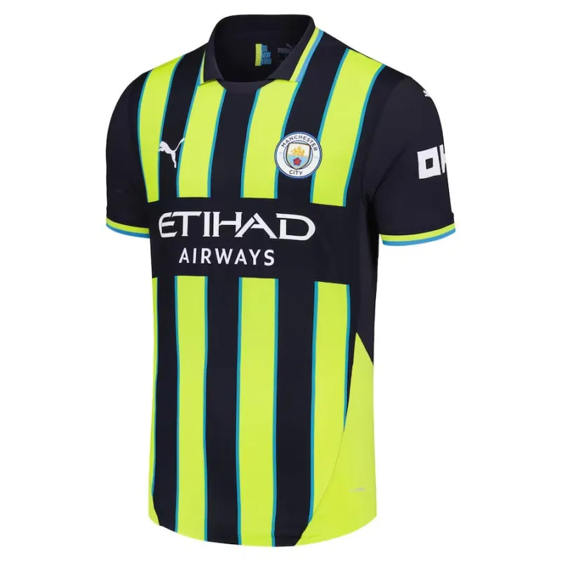 Maillot extérieur de la version joueur de Manchester City 2024/25 - Noir/Vert