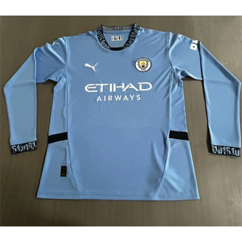 Manchester City 2024/25 Heim-Langarmtrikot - Blau
