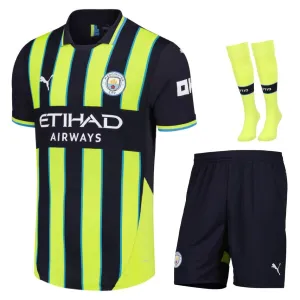 Manchester City Kids' Jersey Set 2024/25 Away - Black/Green