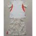Camiseta y pantalones cortos de arquero para niños de Manchester City 2024/25 - Blanco