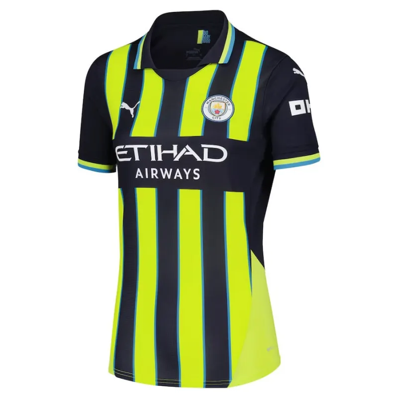 Manchester City 2024/25 Away Womens Jersey - Black / Green