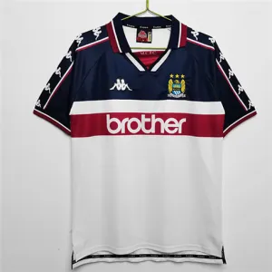 Manchester City 1997-98 Away Retro Jersey - White
