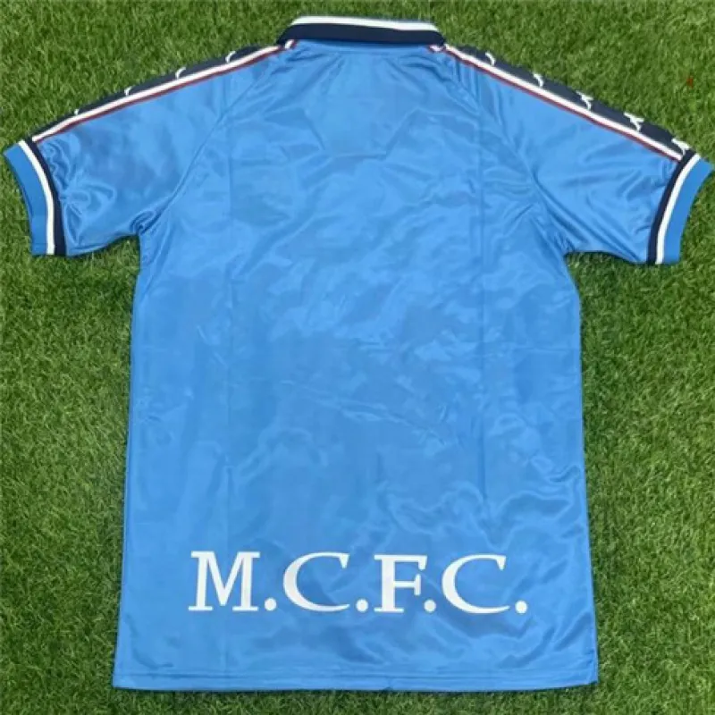 Maglia di campo di casa retrò di Manchester City 1988/89 - Blu