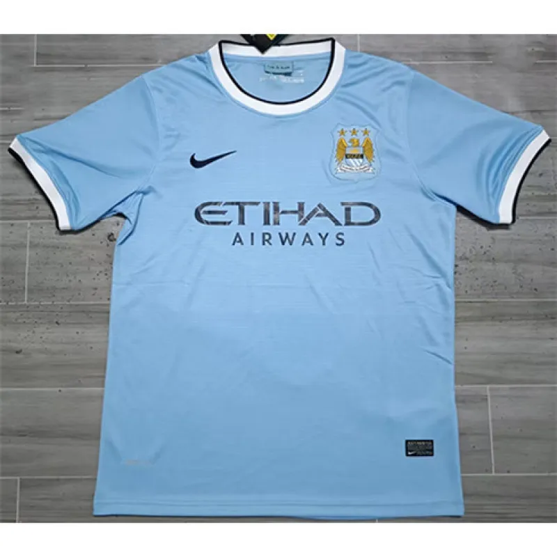 Manchester City 2013/14 Retro Home Jersey - Blue