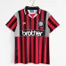 Manchester City 1994 - 96 Retro Auswärts-Trikot - Rot/Schwarz