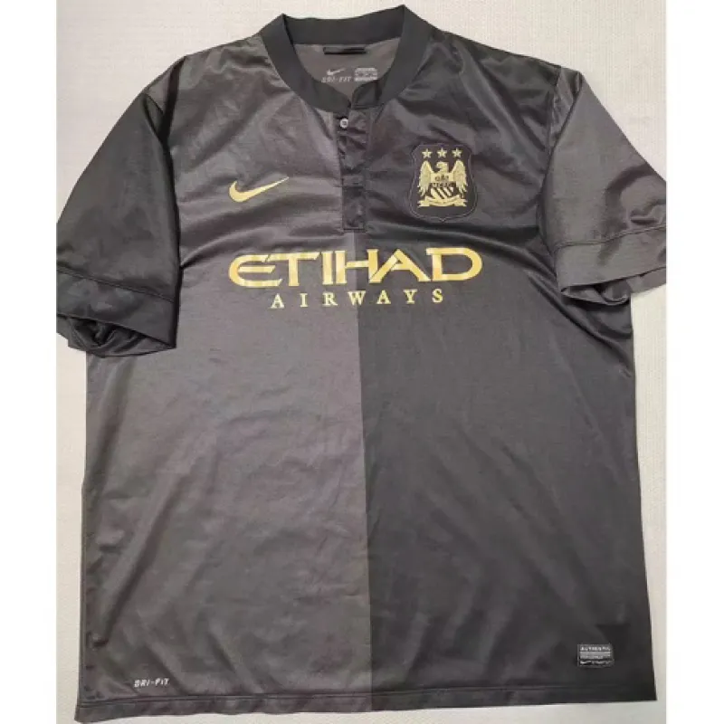 Manchester City 2013/14 Away Retro Jersey - Black