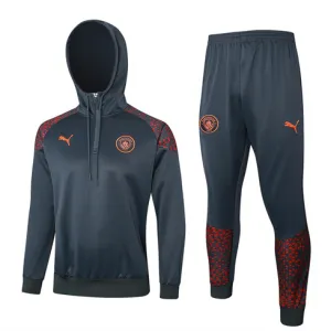 Manchester City 2024/25 Hooded Sports Wear - Dark Gray