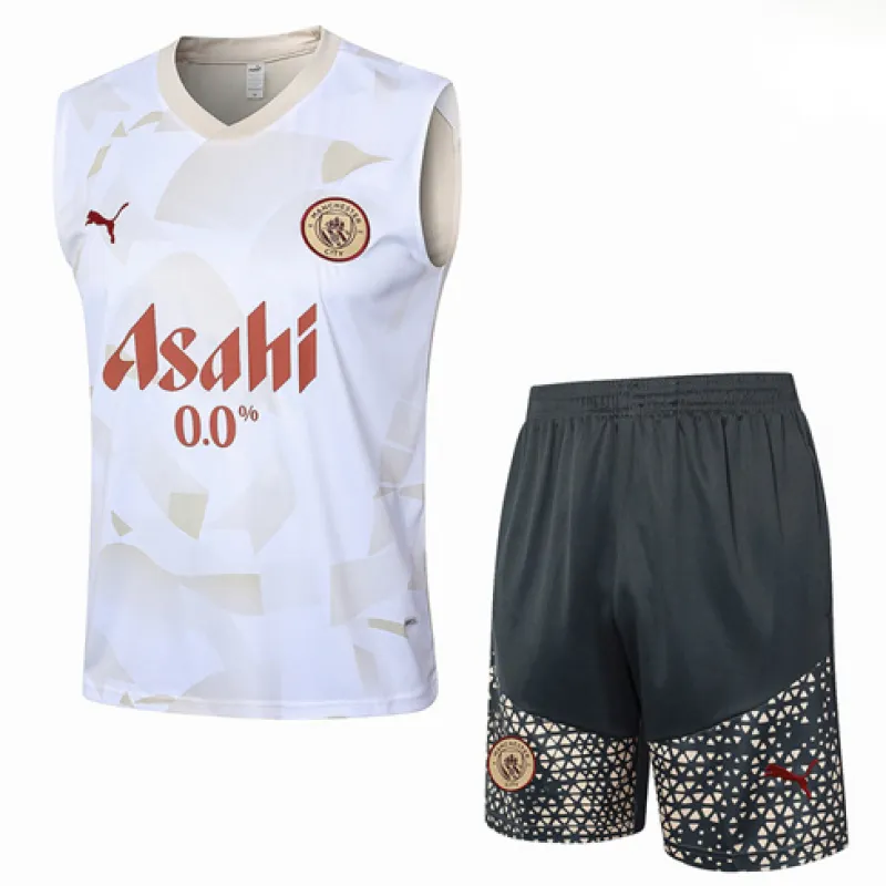 Manchester City 2024/25 Shorts and Vest Set - Apricot