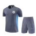 T-shirt et shorts d'entraînement pour enfants de Manchester City 2024/25 - Gris foncé