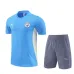 T-shirt et shorts d'entraînement pour enfants de Manchester City 2024/25 - Bleu