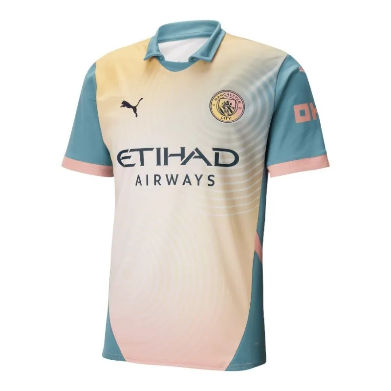 Manchester City Kids' Fourth Jersey Set 2024/25 - Blue/Pink