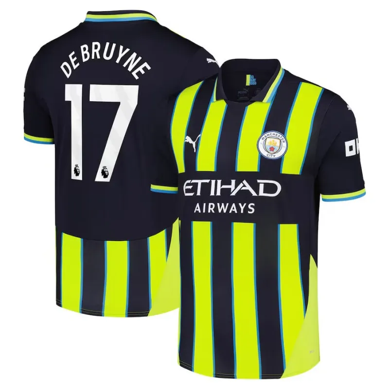 DEBRUYNE Maillot d'extérieur de Manchester City 2024/25 - Noir/Vert