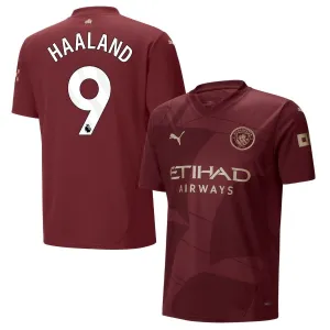HAALAND Manchester City Drittes Trikot 2024/25 - Burgundrot