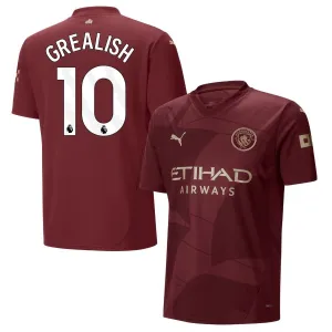 GREALISH Manchester City Drittes Trikot 2024/25 - Burgundrot