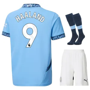 HAALAND Manchester City Kinder Heimtrikot-Set 2024/25 - Blau