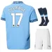 DEBRUYNE Ensemble de maillot d'enfant domicile de Manchester City 2024/25 - Bleu