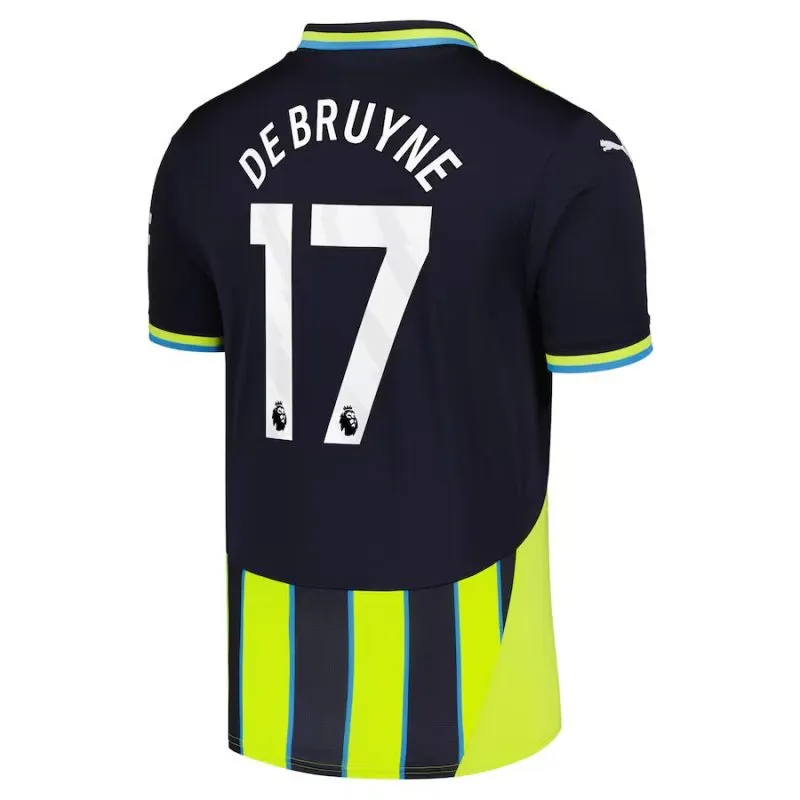 DEBRUYNE Manchester City Kids' Away Jersey Set 2024/25 - Black/Green