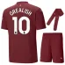 GREALISH Manchester City Kids' Third Jersey Set 2024/25 - Burgundy