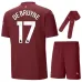DEBRUYNE Manchester City Kids' Third Jersey Set 2024/25 - Burgundy