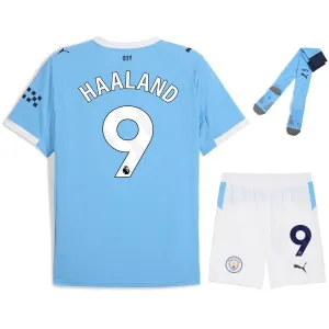 Kit per bambini HAALAND Manchester City 2025/26 casa - Blu