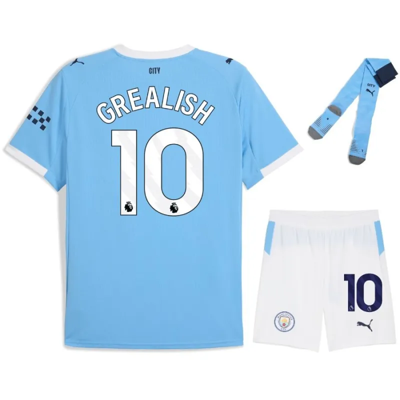 Kit domicile enfant Manchester City Grealish 2025/26