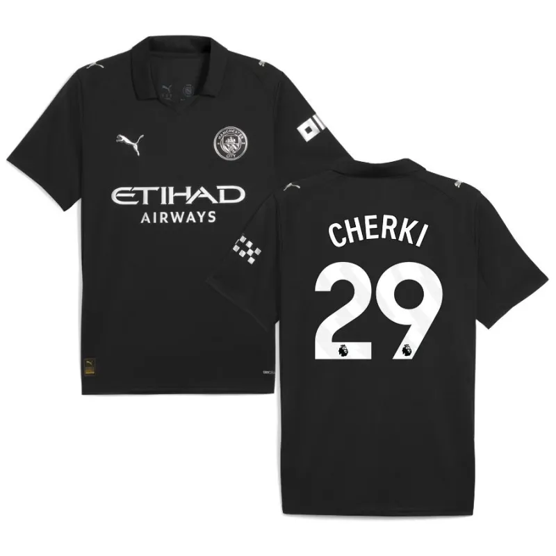 Manchester City CHERKI 2025/26 Away Jersey - Black