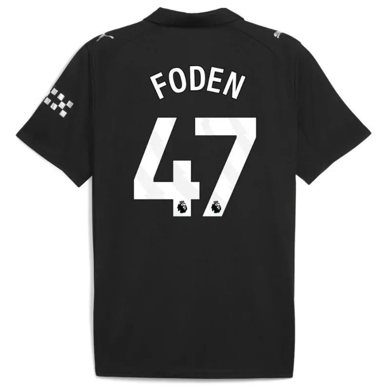 Maillot à l'extérieur de FODEN pour le Manchester City 2025/26 - Noir