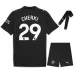 Set di maglia bambini in trasferta di Cherki per il Manchester City 2025/26 - Nero