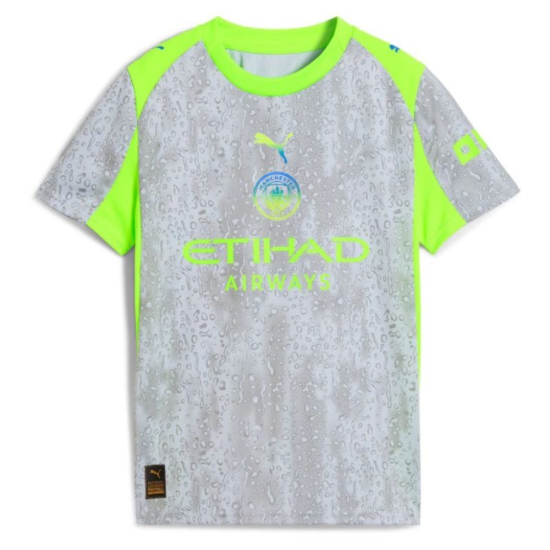 Manchester City 2025/26 Third Kids' Jersey - Grey
