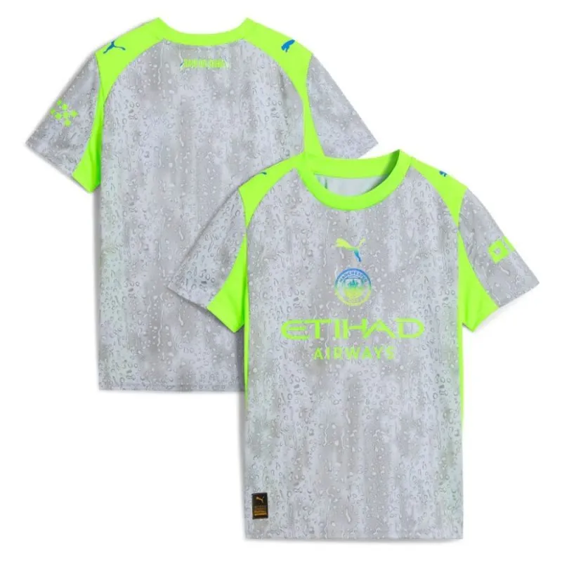 Manchester City 2025/26 Third Kids' Jersey - Grey