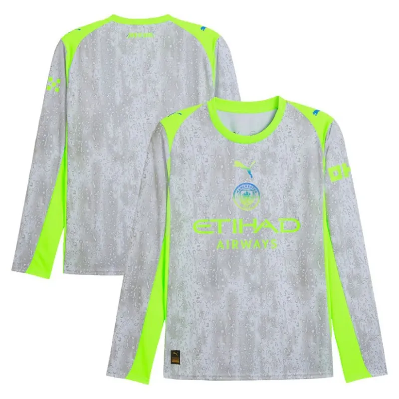 Manchester City 2025/26 Troisième Maillot Manches Longues - Gris