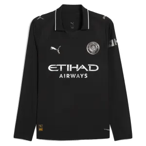 Manchester City 2025/26 Away Long Sleeve Jersey - Black